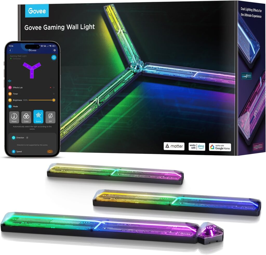 Govee Gaming Wall Light, RGBIC Glide Wall Light (B0D45HYXLQ)