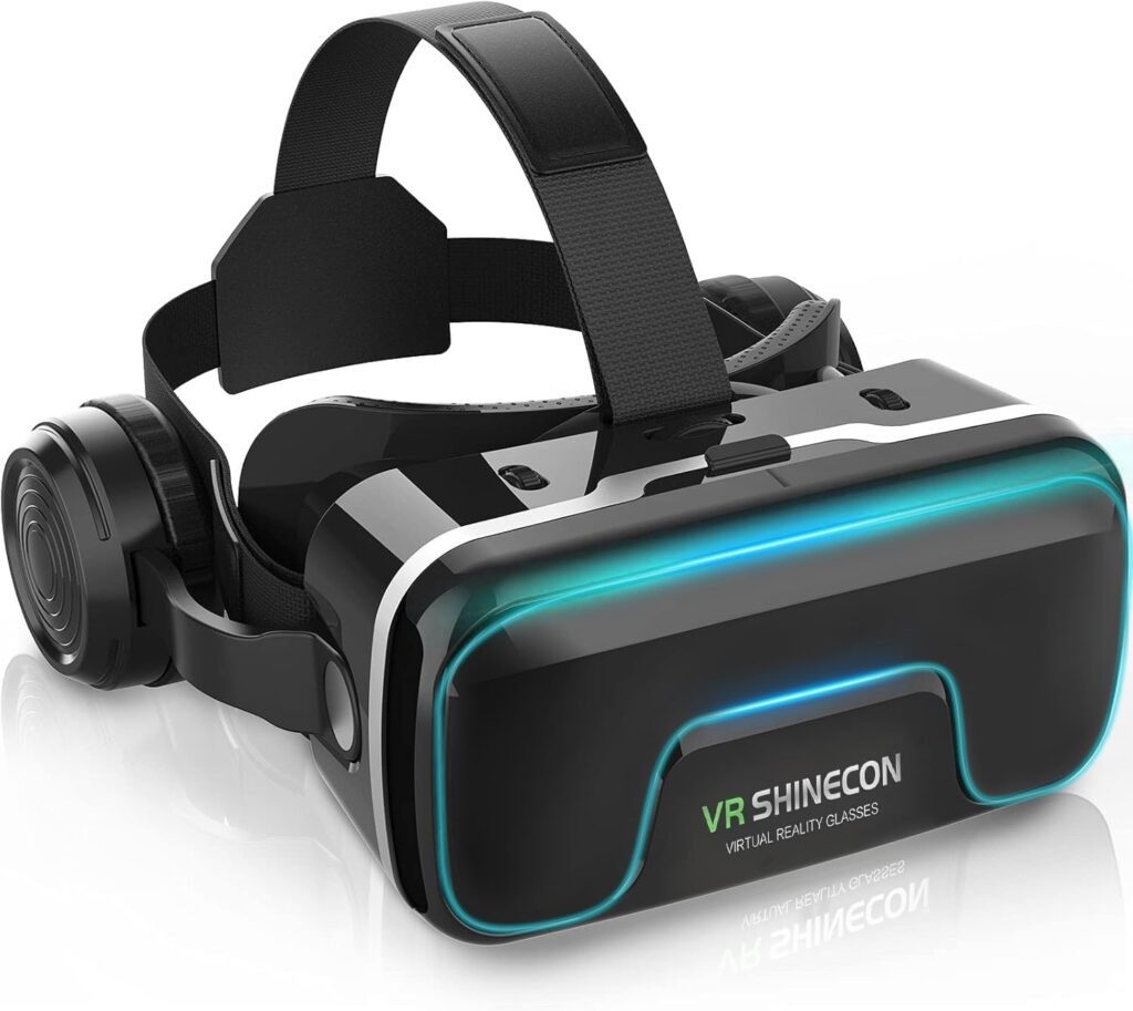 CoCerKet VR Headset with Built-in Headphones 