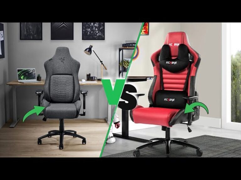 gaming chair PU leather vs fabric