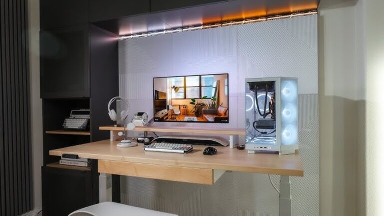 gaming desk setup vs office desk setup